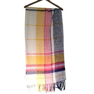 Juicy Couture Scarf Yellow, Pink and Blue Knit